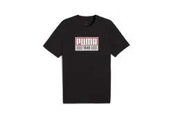 PUMA T-Shirt Graphics Moto Sport Herren Schwarz/Rosa/Lila
