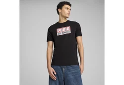 PUMA T-Shirt Graphics Moto Sport Herren Schwarz/Rosa/Lila
