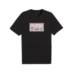 PUMA T-Shirt Graphics Moto Sport Herren Schwarz/Rosa/Lila
