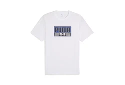 PUMA T-Shirt Graphics Moto Sport Herren Weiß/Creme