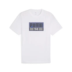 PUMA T-Shirt Graphics Moto Sport Herren Weiß/Creme