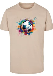 F4NT4STIC T-Shirt Grafik Beige/Khaki/Mischfarben/Braun