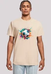 F4NT4STIC T-Shirt Grafik Beige/Khaki/Mischfarben/Braun