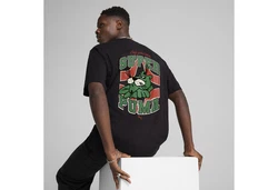 PUMA T-Shirt GRAPHICS Super PUMA Relaxed T-Shirt Schwarz/Rosa