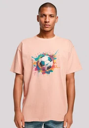 T-Shirt Bunte Fuball Grafik Premium Qualitt