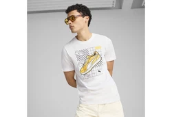 PUMA T-Shirt Graphics Sneaker Herren Gelb/Weiß/Grau