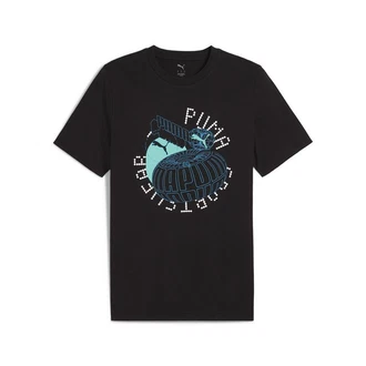 PUMA Graphics Execution T-Shirt Herren Schwarz/Grau/Lila/Blau PUMA Graphics Execution T-Shirt Herren Schwarz/Grau/Lila/Blau