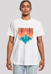 F4NT4STIC T-Shirt Berg Sonnenuntergang Rot/Weiß/Braun/Hellblau/Türkis