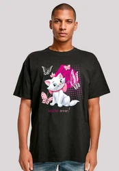F4NT4STIC T-Shirt Aristocats Marie Meow Schmetterling Weiß/Schwarz/Rosa