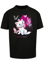 F4NT4STIC T-Shirt Aristocats Marie Meow Schmetterling Weiß/Schwarz/Rosa