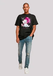 F4NT4STIC T-Shirt Aristocats Marie Meow Schmetterling Weiß/Schwarz/Rosa