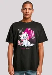 F4NT4STIC T-Shirt Aristocats Marie Meow Schmetterling Weiß/Schwarz/Rosa