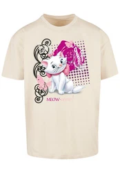 F4NT4STIC T-Shirt Aristocats Marie Meow Schmetterling Creme/Weiß/Beige