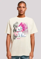 F4NT4STIC T-Shirt Aristocats Marie Meow Schmetterling Creme/Weiß/Beige