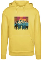 F4NT4STIC Kapuzenpullover Berg Sonnenuntergang Retro 