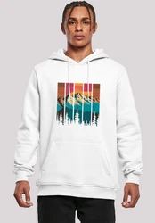 F4NT4STIC Kapuzenpullover Berg Sonnenuntergang Retro 