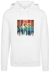 F4NT4STIC Kapuzenpullover Berg Sonnenuntergang Retro 