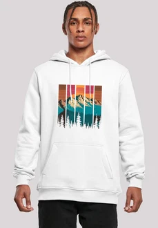 F4NT4STIC Kapuzenpullover Berg Sonnenuntergang Retro F4NT4STIC Kapuzenpullover Berg Sonnenuntergang Retro
