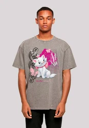 F4NT4STIC T-Shirt Aristocats Marie Meow Schmetterling Hellgrau/Beige/Grau/Weiß/Creme/Braun/Rosa