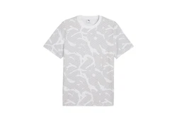 PUMA T-Shirt Essentials Logo Lab Herren Weiß/Grau/Hellgrau/Silber