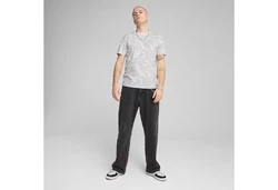PUMA T-Shirt Essentials Logo Lab Herren Weiß/Grau/Hellgrau/Silber