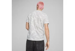 PUMA T-Shirt Essentials Logo Lab Herren Weiß/Grau/Hellgrau/Silber