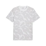 PUMA T-Shirt Essentials Logo Lab Herren Weiß/Grau/Hellgrau/Silber