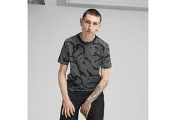 PUMA T-Shirt Essentials Logo Lab Herren Dunkelgrau/Schwarz/Grau