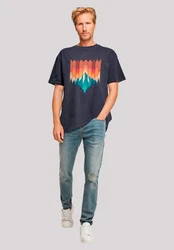 F4NT4STIC T-Shirt Berg Sonnenuntergang Braun/Dunkelblau/Mischfarben/Rot/Blau/Fliederfarben/Türkis