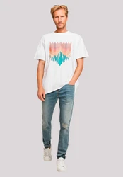 F4NT4STIC T-Shirt Berg Sonnenuntergang Weiß/Rot/Mischfarben/Türkis/Hellblau/Beige/Braun