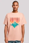 F4NT4STIC T-Shirt Berg Sonnenuntergang Rosa/Orange/Braun