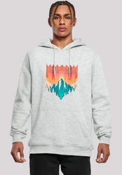 F4NT4STIC Kapuzenpullover Berg Sonnenuntergang Geometrisch 