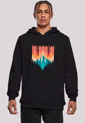 F4NT4STIC Kapuzenpullover Berg Sonnenuntergang Geometrisch 