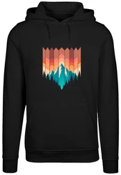 F4NT4STIC Kapuzenpullover Berg Sonnenuntergang Geometrisch 