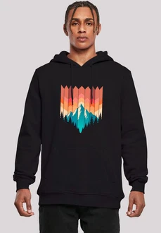 F4NT4STIC Kapuzenpullover Berg Sonnenuntergang Geometrisch F4NT4STIC Kapuzenpullover Berg Sonnenuntergang Geometrisch