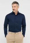 Eterna Langarmhemd SLIM FIT NON IRON Dunkelblau/Hellblau