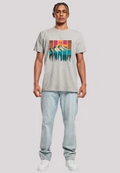 F4NT4STIC T-Shirt Berg Sonnenuntergang Retro Grau/Türkis/Hellgrau/Braun/Rot/Beige