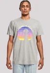 F4NT4STIC T-Shirt Alien Peace Sunset Grau/Hellgrau/Lila