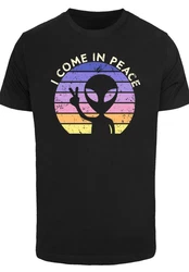 F4NT4STIC T-Shirt Alien Peace Sunset Schwarz