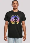 F4NT4STIC T-Shirt Alien Peace Sunset Schwarz