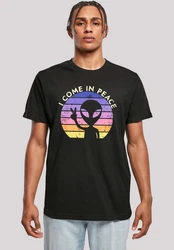 F4NT4STIC T-Shirt Alien Peace Sunset Schwarz