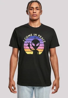 F4NT4STIC T-Shirt Alien Peace Sunset F4NT4STIC T-Shirt Alien Peace Sunset