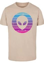 F4NT4STIC T-Shirt Alien Kopf Beige/Creme/Gelb/Mischfarben