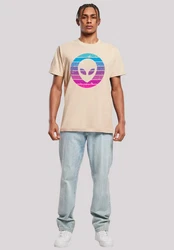 F4NT4STIC T-Shirt Alien Kopf Beige/Creme/Gelb/Mischfarben