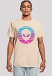 F4NT4STIC T-Shirt Alien Kopf Beige/Creme/Gelb/Mischfarben