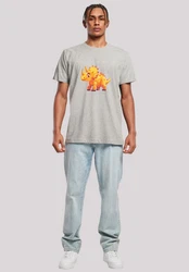 F4NT4STIC T-Shirt Ser Triceratops Dinosaurier Hellgrau/Grau