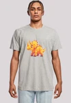 F4NT4STIC T-Shirt Ser Triceratops Dinosaurier Hellgrau/Grau