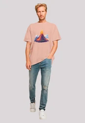 F4NT4STIC T-Shirt Vulkanausbruch Rot/Rosa/Beige/Orange/Fliederfarben