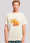 F4NT4STIC T-Shirt Ser Triceratops Dinosaurier Khaki/Creme/Weiß/Orange/Beige/Braun