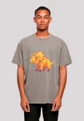 F4NT4STIC T-Shirt Ser Triceratops Dinosaurier Hellgrau/Rot/Braun/Grau/Orange